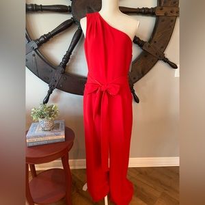 Tahari red jumpsuit NWT